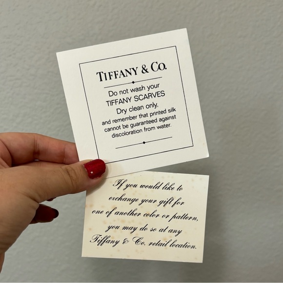 Vintage Tiffany & Co “A Study Of Plants” Light Blue Silk Scarf - Picture 3 of 7